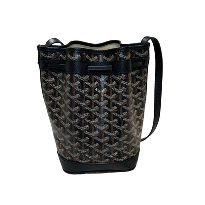 GOYARD Petit Flot Bucket Bag Black Brown PHW