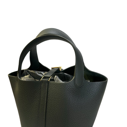 Used HERMES TC Picotin 18 Handbag Dark Green