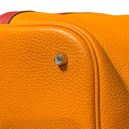 HERMES PICOTIN 26 RED ORANGE PHW [A04199]