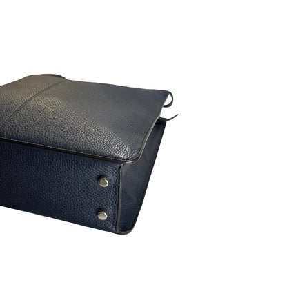 Used FENDI Leather Peekaboo Handbag Navy