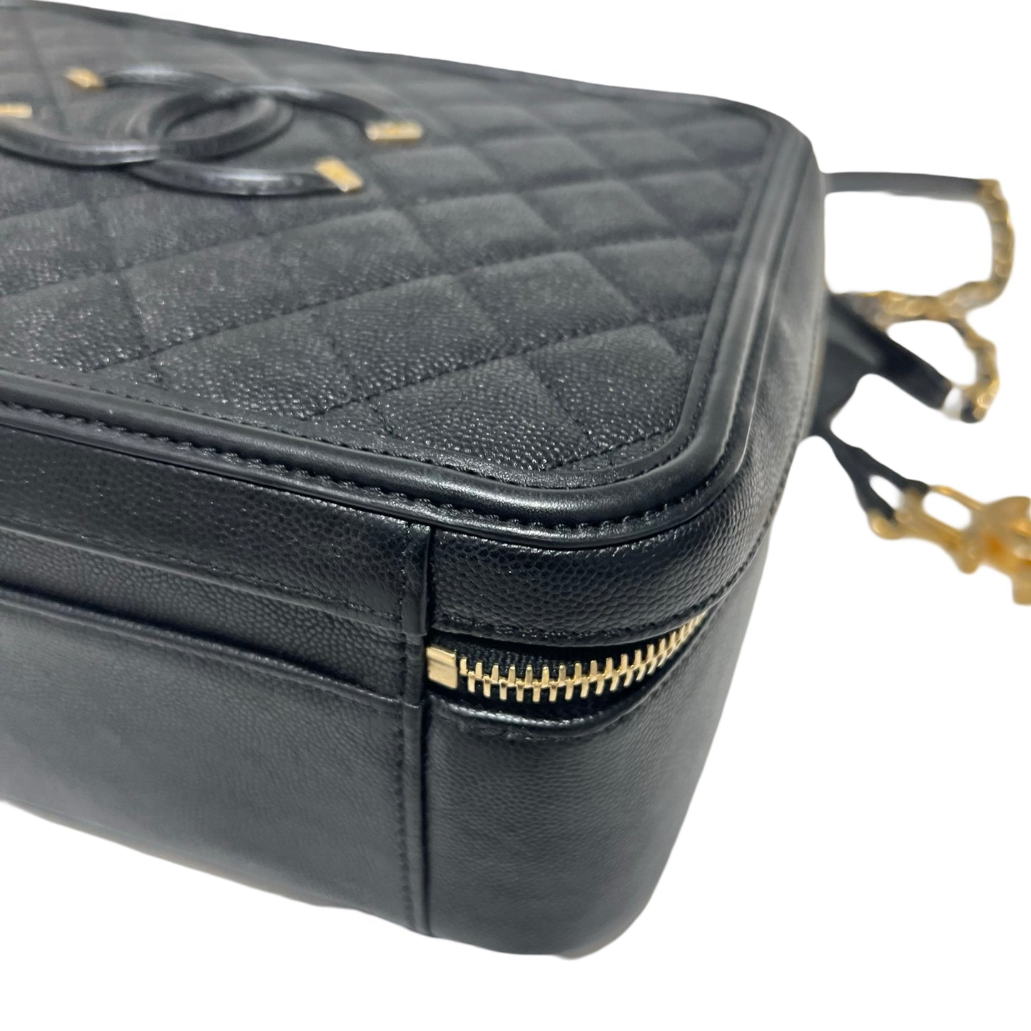 Matelasse Quilted Calfskin Chanel Caviar Two Way Shoulder Bag [101250]