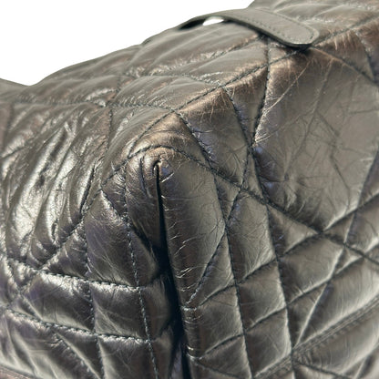 Used DIOR Lambskin Leather SO BLACK TOUJOURS MEDIUM Shoulder Bag Black