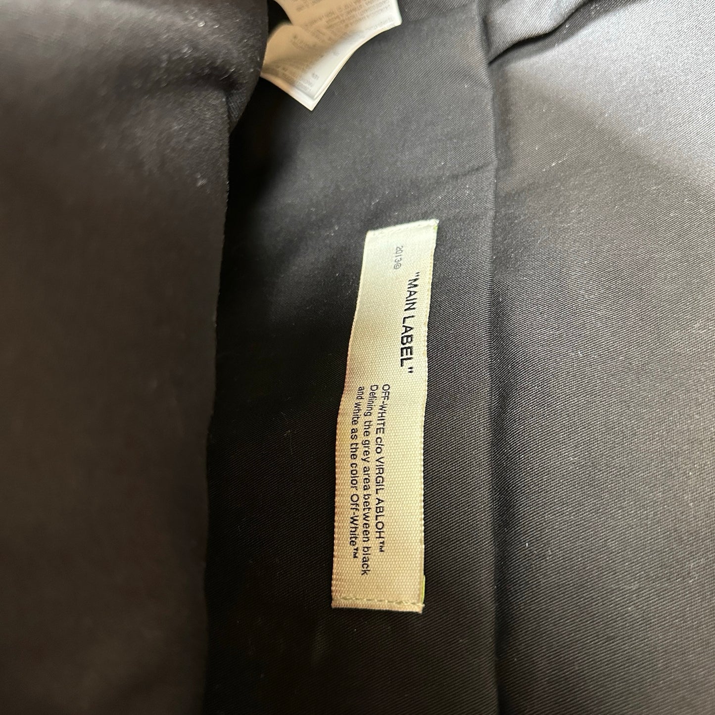 Used OFF WHITE Canvas Backpack Black