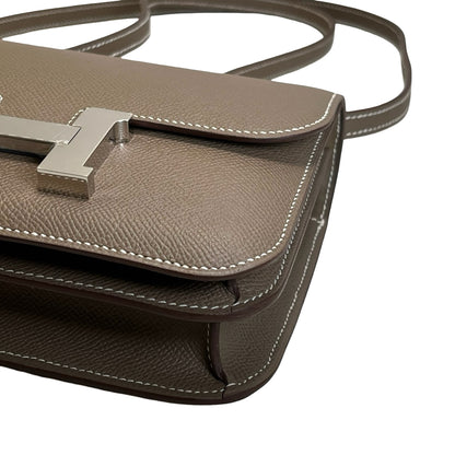 Brand New HERMES Epsom Constance Shoulder Bag Etoupe