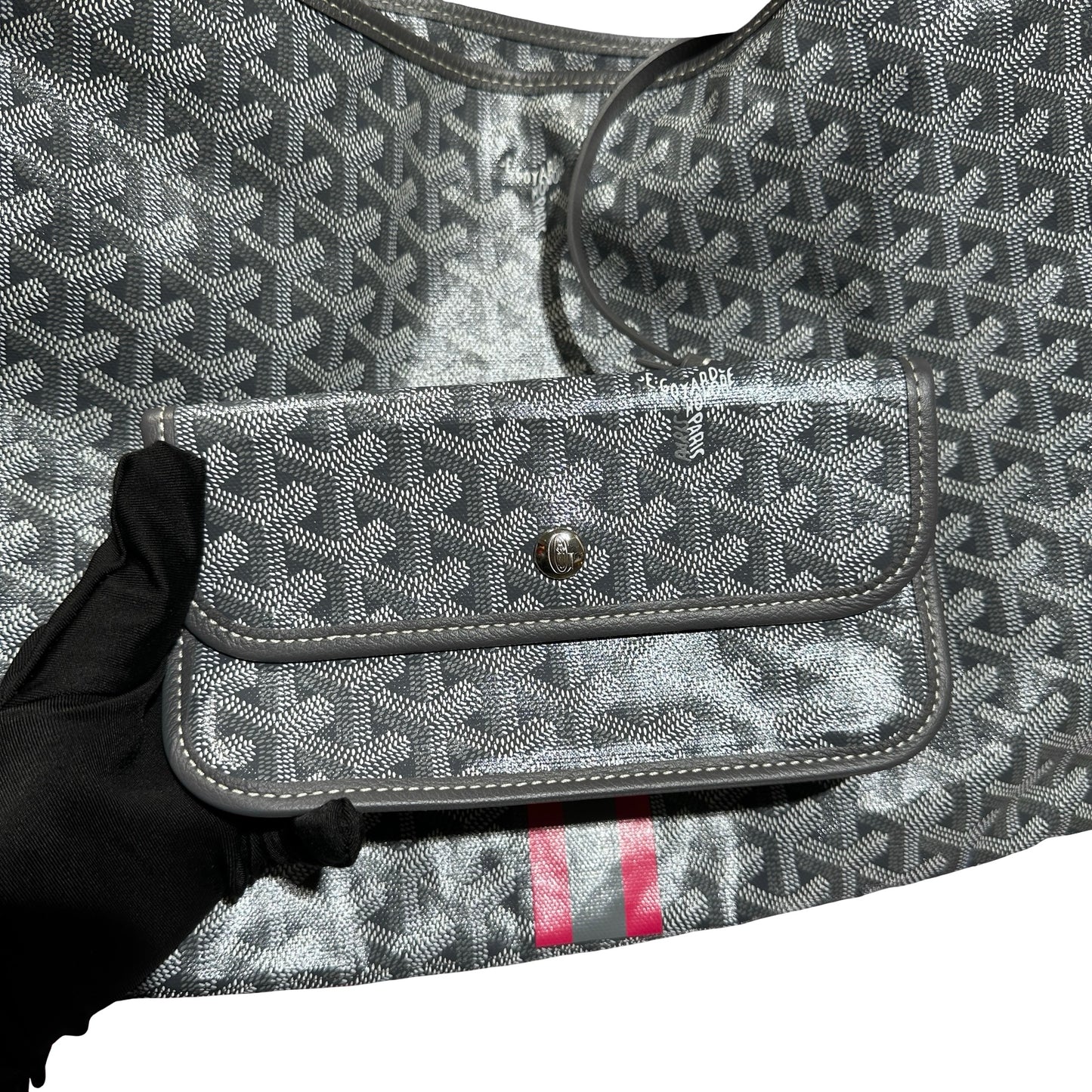 Used GOYARD Canvas Hobo Hobo Bag Grey