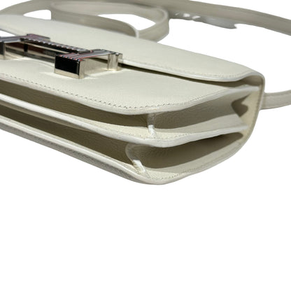 HERMES CONSTANCE MINI 19 EVERCOLOUR 01WHITE PHW ENAMEL [3000157]