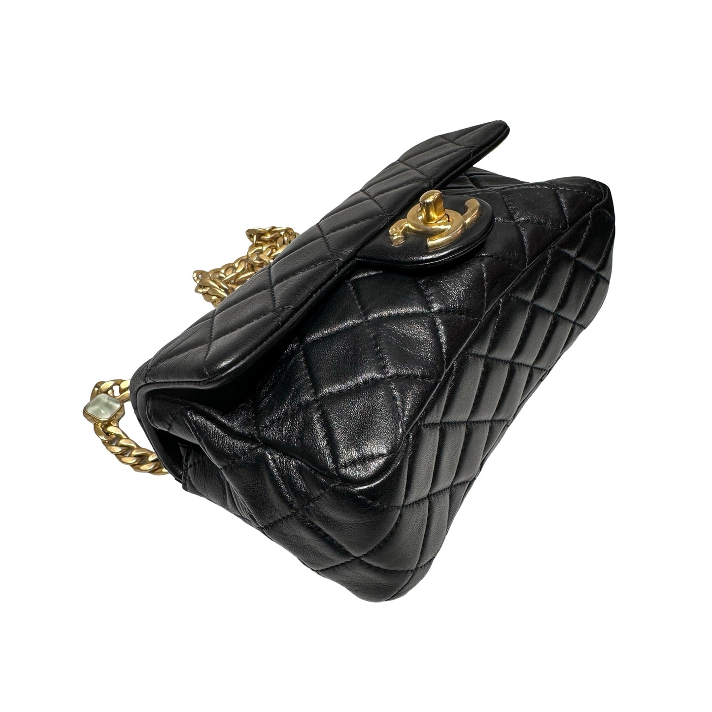 Used CHANEL Chain Shoulder Bag Black GHW
