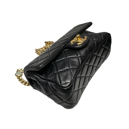 Used CHANEL Chain Shoulder Bag Black GHW