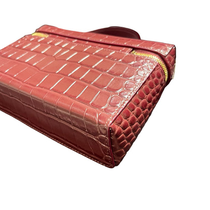 Brand New CHANEL Crocodile Embossed Vanity Case Vanity case Burgundy