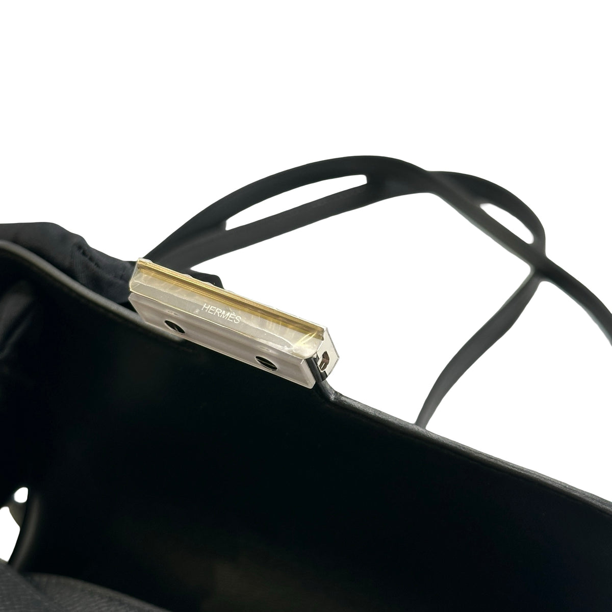 Brand New HERMES Epsom Constance Crossbody Bag Black Silver
