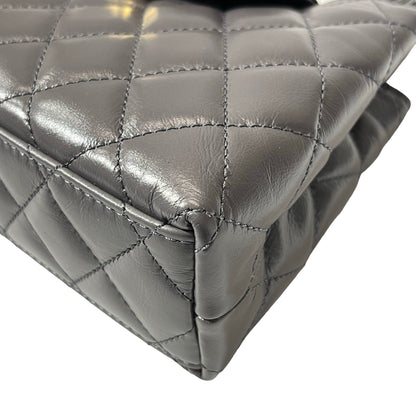 Unused CHANEL KELLY Cross Body Bag Grey GHW