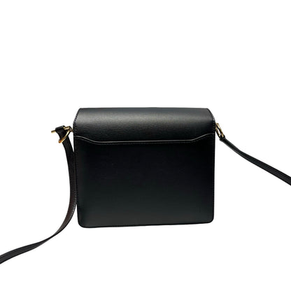 Used HERMÈS Calfskin Leather Roulis mini Shoulder Bag Black GHW