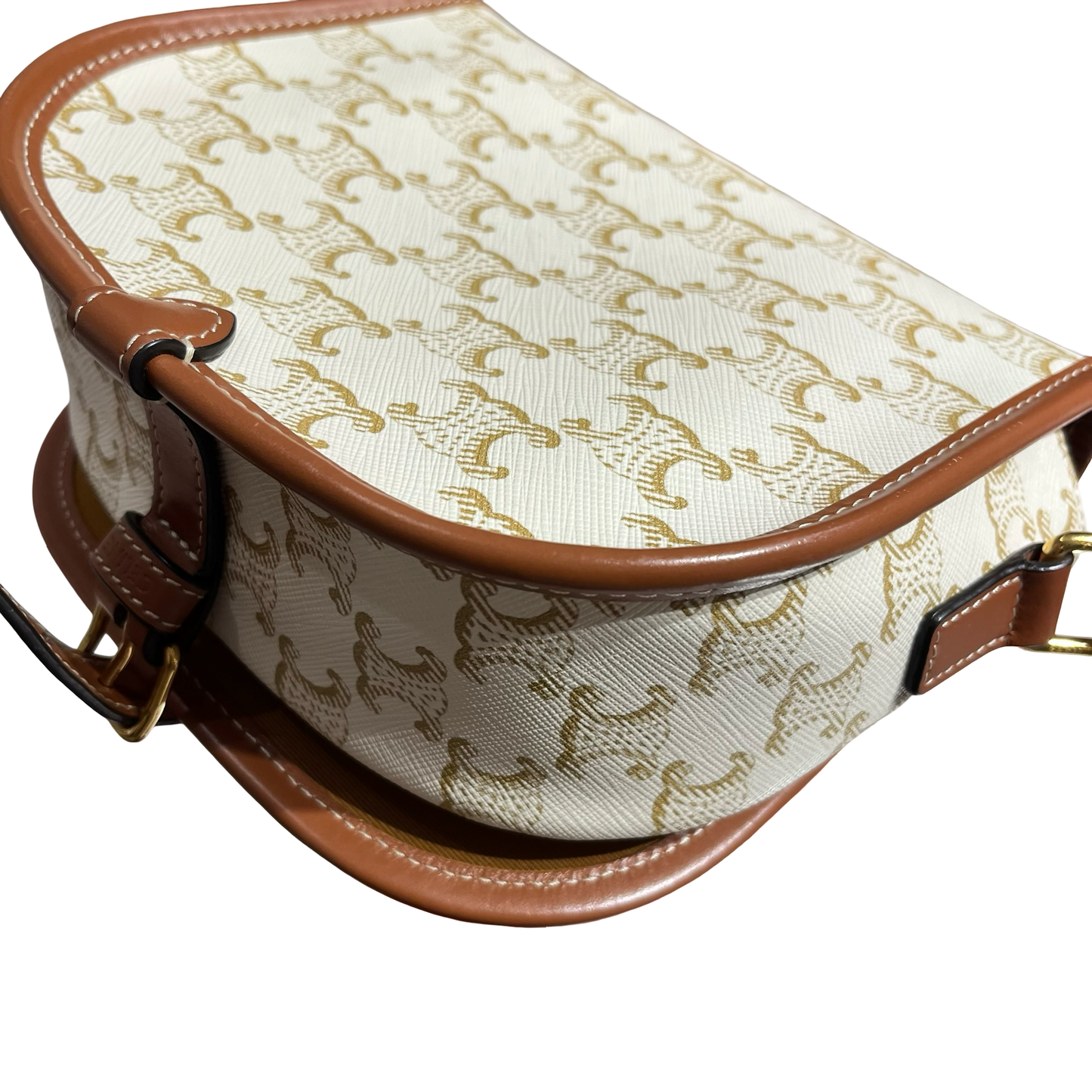 CELINE FOLCO WHITE CANVAS GHW [3000612]