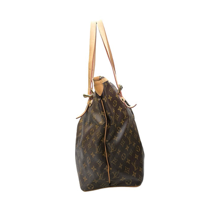Used LOUIS VUITTON Monogram Palermo GM Shopper Bag Brown GHW