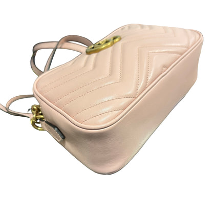 Used GUCCI GG MARMONT Cross Body Bag Pink GHW