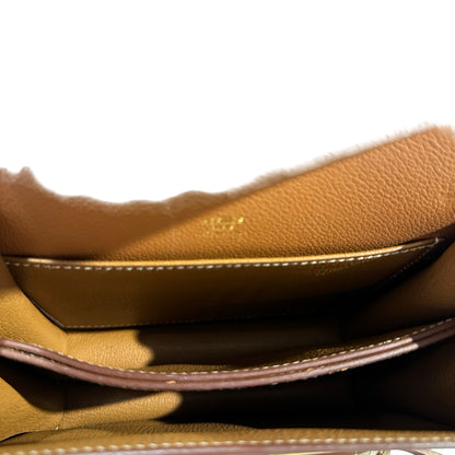 Used HERMES Roulis Shoulder Bag Gold GHW