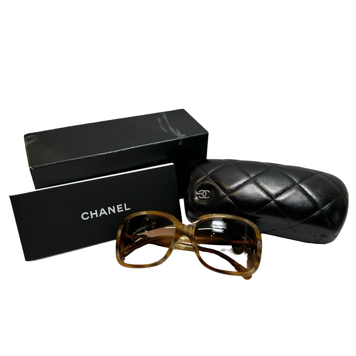 Used CHANEL Tortoise shell Sunglasses SUNGLASSESS Brown
