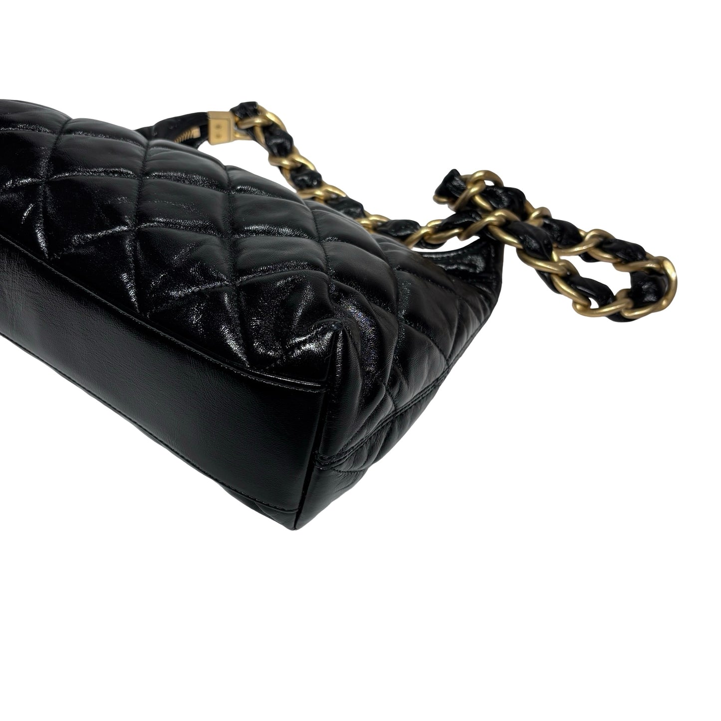 New Chanel Hobo Small Shoulder Bag Black GHW