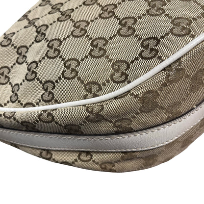 Used GUCCI Monogram Hobo Bag Beige Brown
