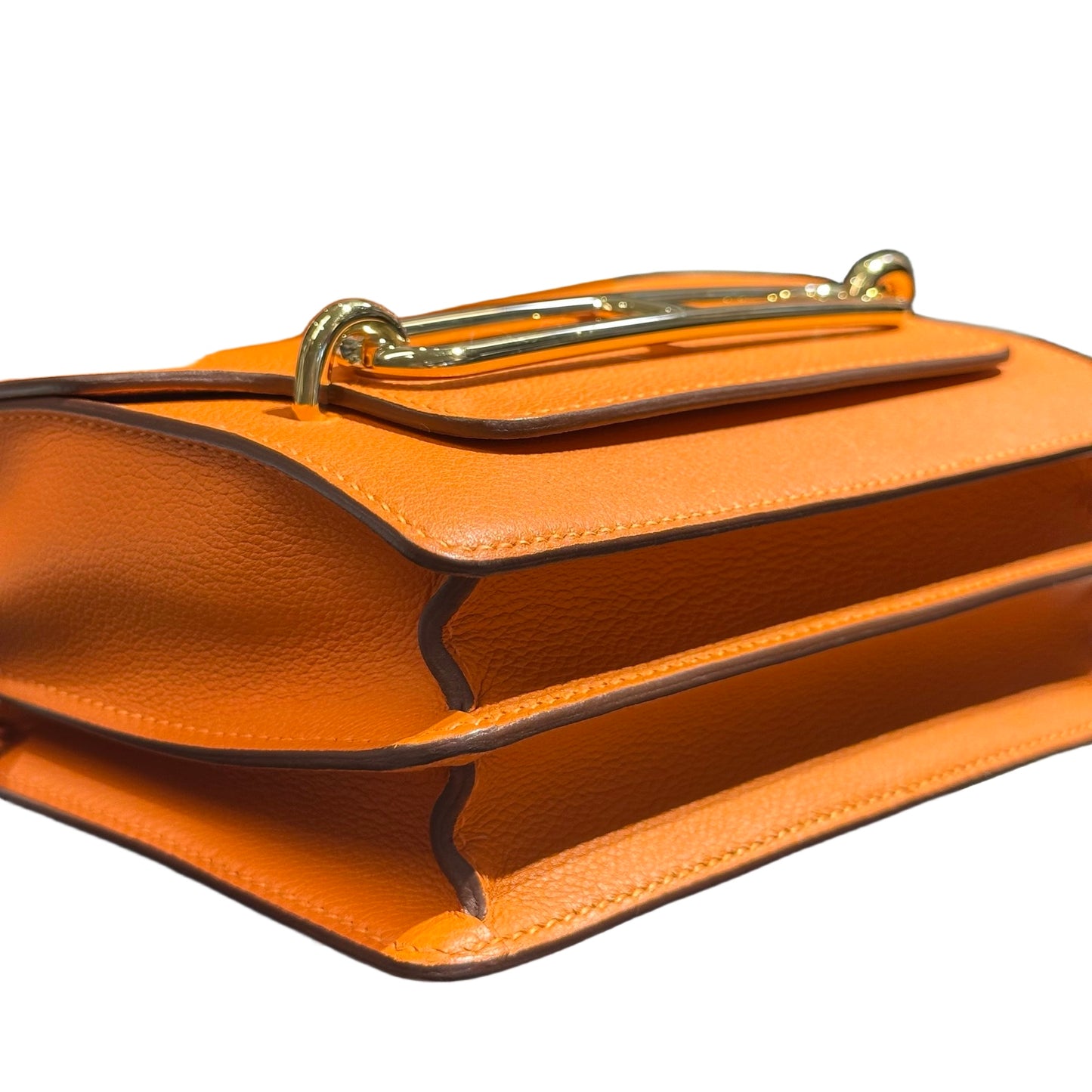 Used HERMES Roulis Shoulder Bag Orange GHW