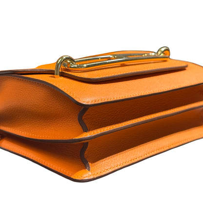Used HERMES Roulis Shoulder Bag Orange GHW