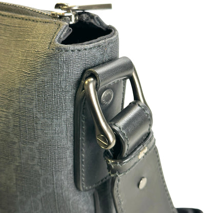 Used GUCCI GG Supreme Canvas GG Supreme Crossbody Bag Black Grey
