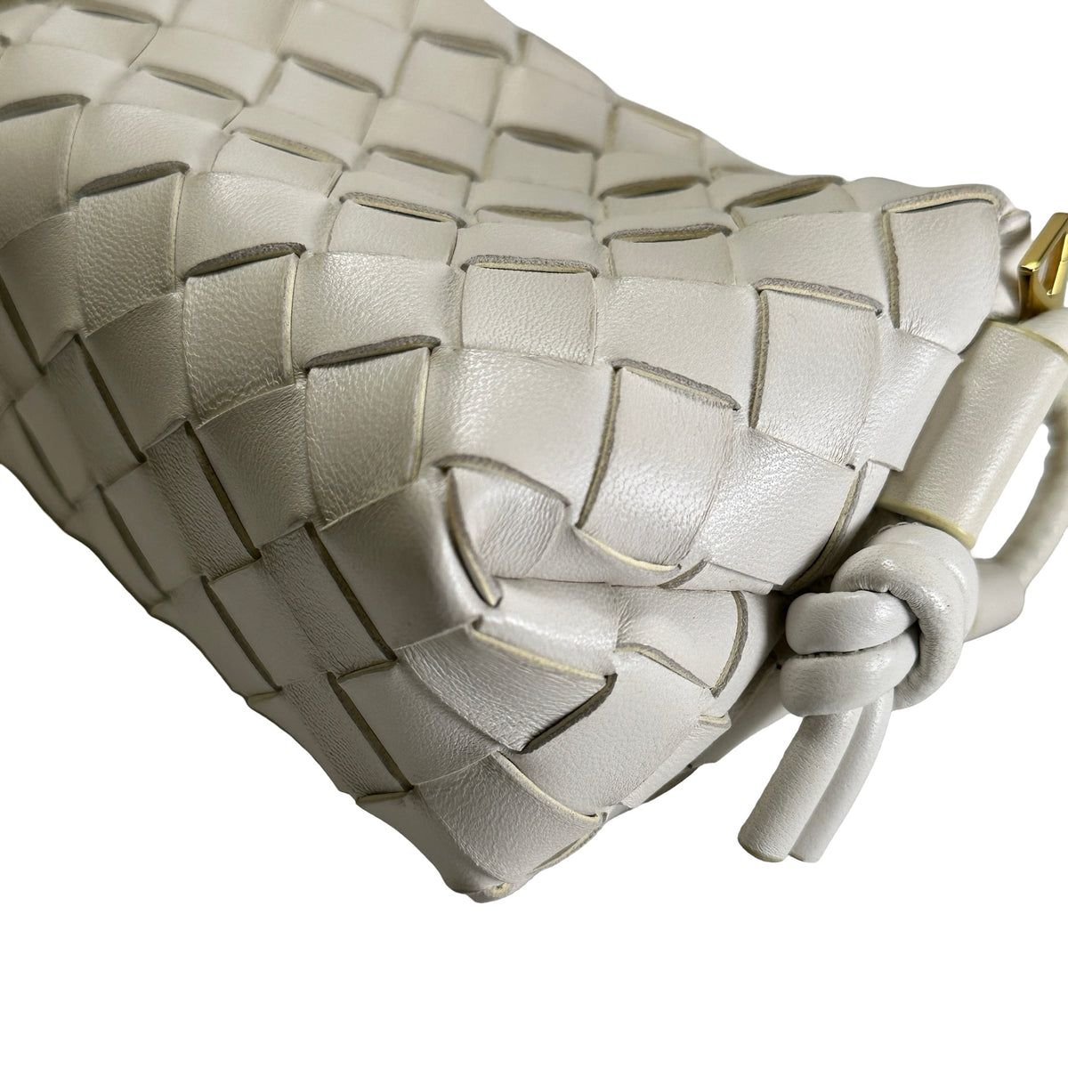 Used BOTTEGA VENETA Intrecciato Mini Loop Camera Bag Mini Bag White