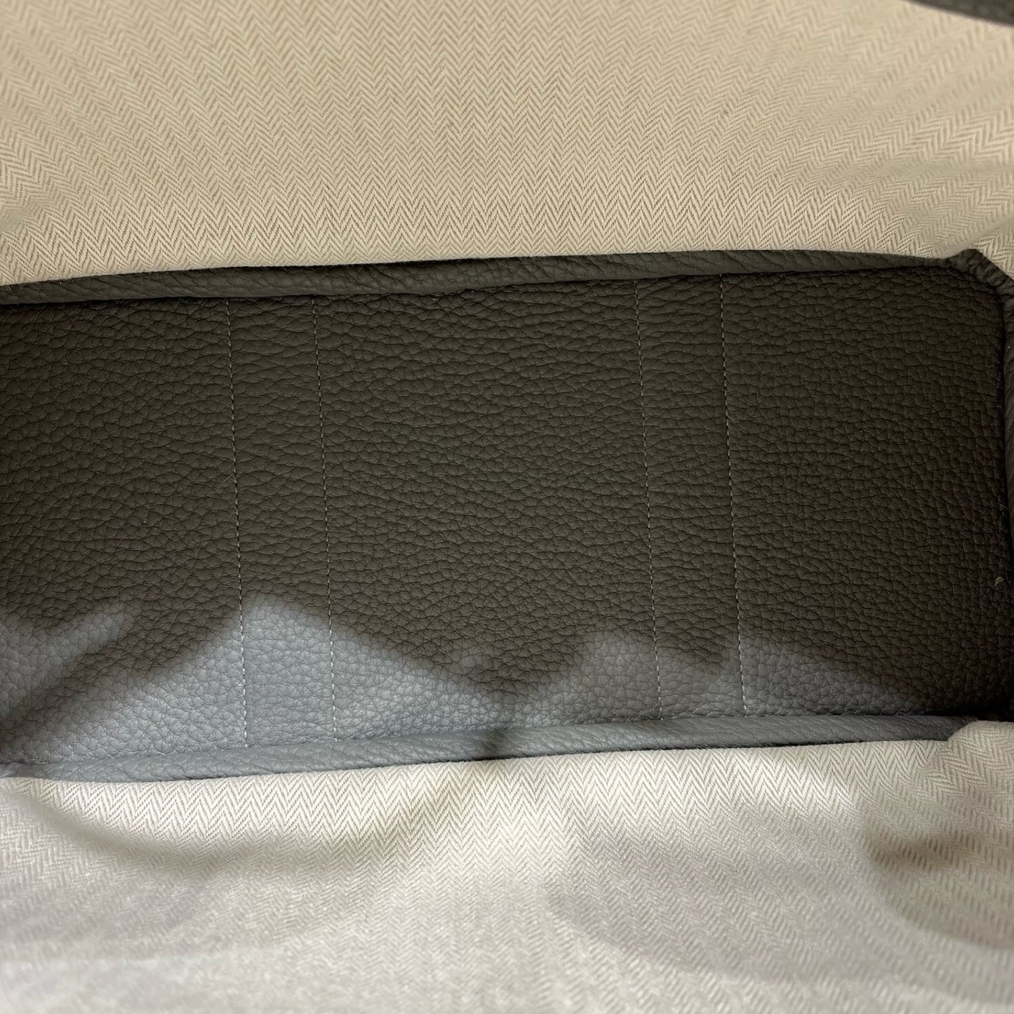Used HERMÈS Leather GP 30 Basket Bag Grey