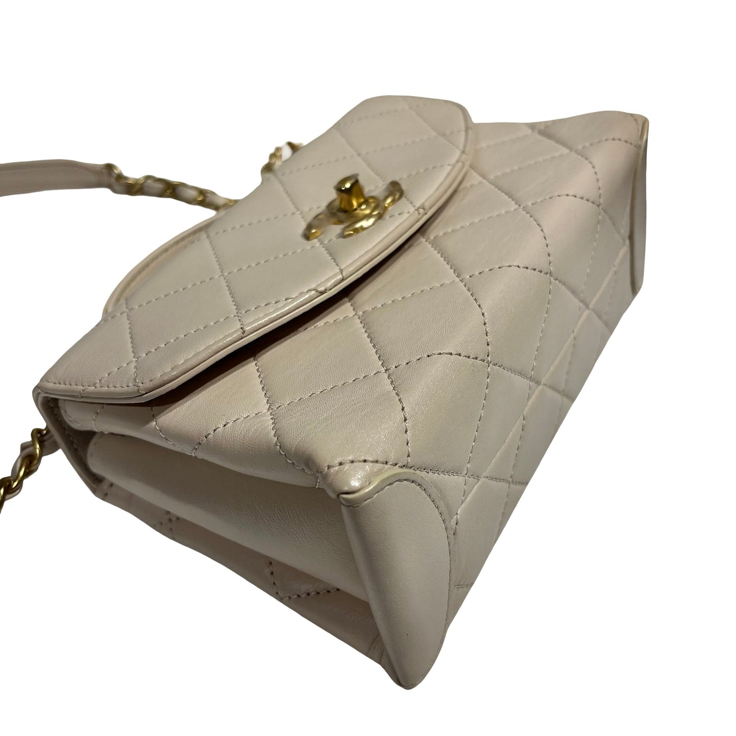 CHANEL LAMBSKIN TRENDY SPIRIT TOP HANDLE CHAIN SHOULDER BAG[3001187]