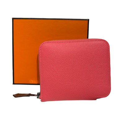 HERMES PINK EPSOM SILK IN WALLET [3000372]