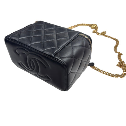 Chanel Vanity Chain Shoulder Bag Black GHW