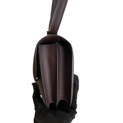 Used HERMES Epsom Mini Constance Crossbody Bag Rouge