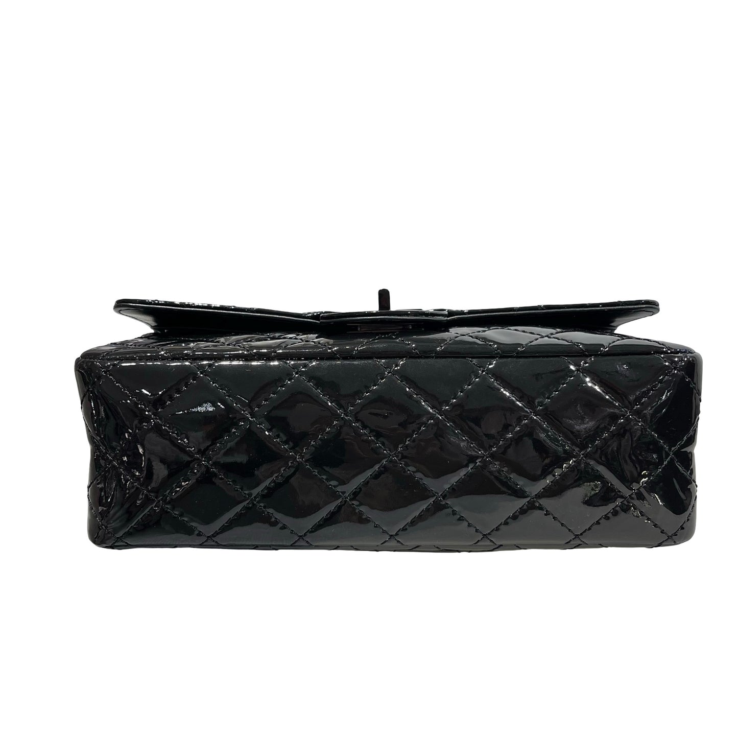 Used CHANEL Patent Leather 22A 2.55 Small 24 Shoulder Bag So black