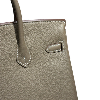 Brand New HERMES Togo Birkin Handbag Etoupe