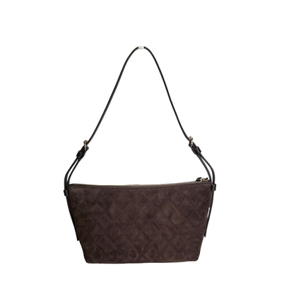 Brand New CHANEL Quilted Suede Quilted Suede Shoulder Bag Shoulder Bag Brown GHW