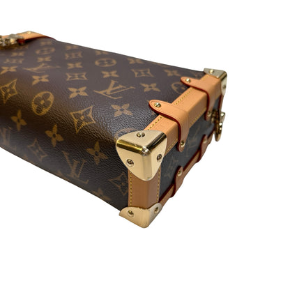 Used LOUIS VUITTON Monogram coated canvas Side trunk Trunk Brown GHW