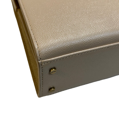 Used SAINT LAURENT grained calfskin Cassandra Handbag taupe