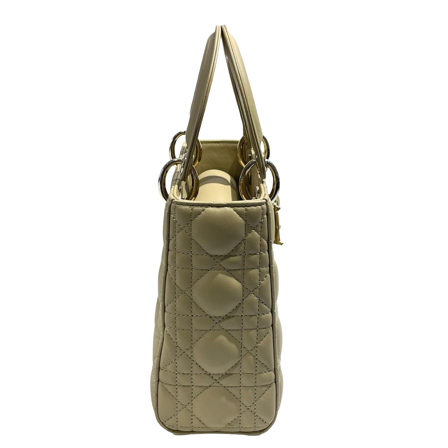 Used DIOR Lady Dior Handbag Beige