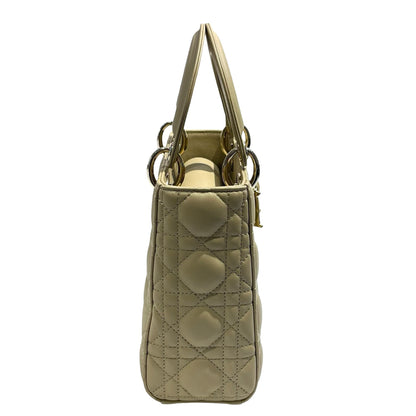 Used DIOR Lady Dior Handbag Beige