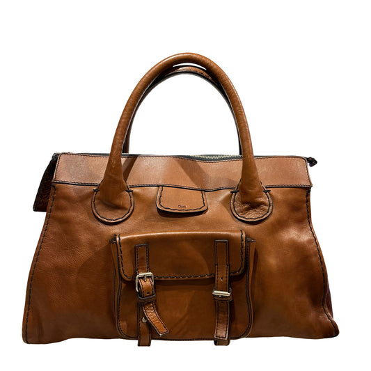 Used CHLOE Edith Bag Shoulder Bag Brown PHW