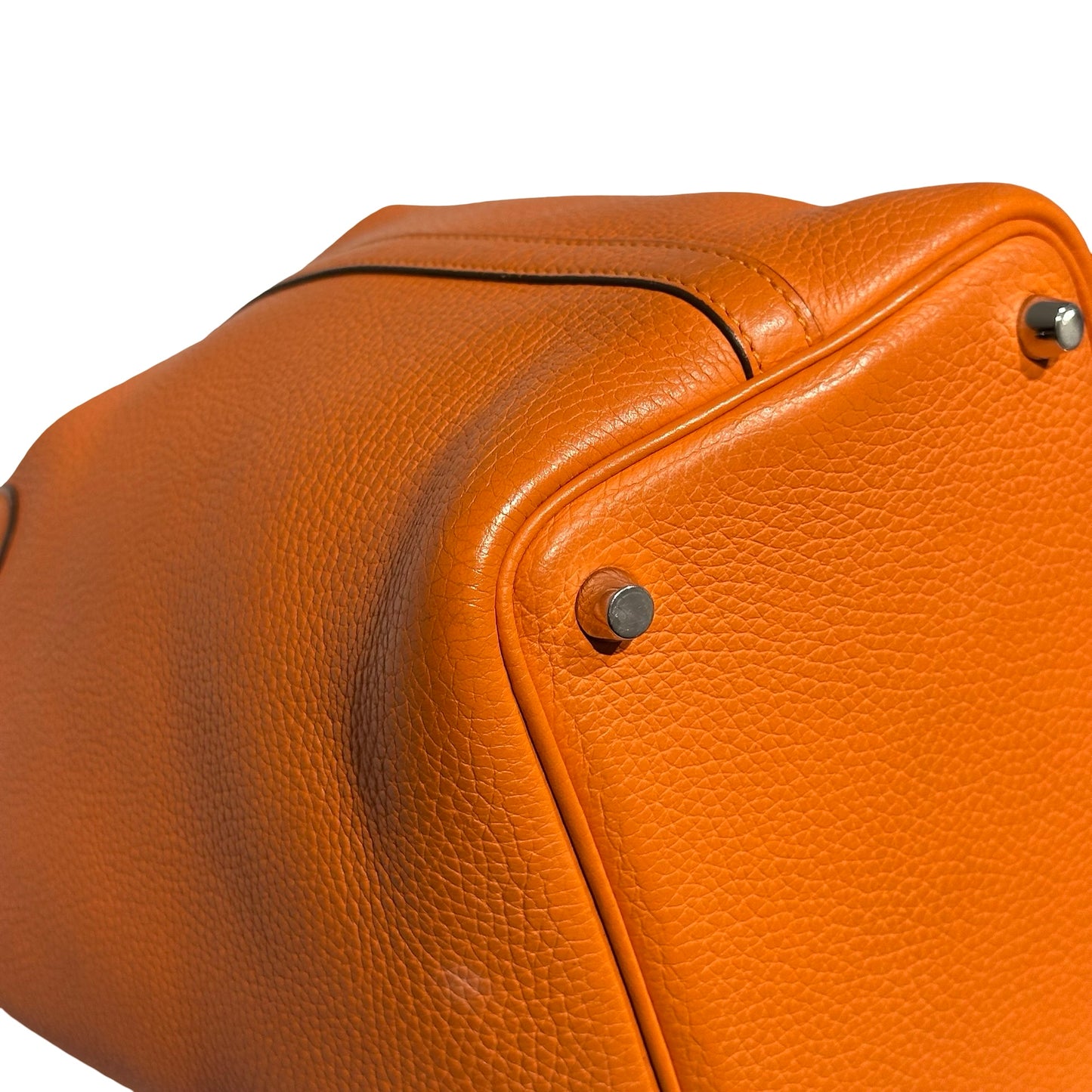 Used HERMÈS TC Picotin 18 Handbag Orange (93) PHW