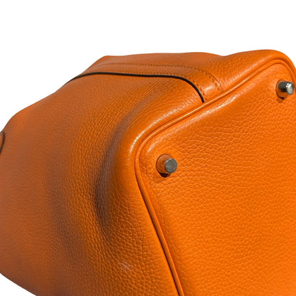 Used HERMÈS TC Picotin 18 Handbag Orange (93) PHW