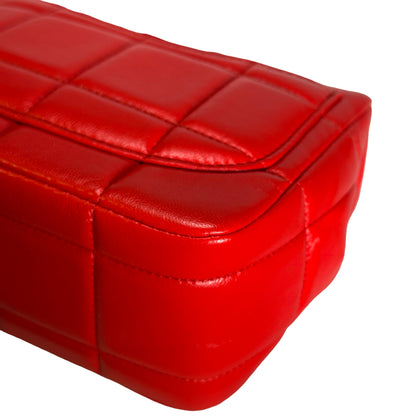 Used CHANEL Mini Flap 17cm Cross body bag Red PHW