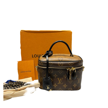 Used LOUIS VUITTON Vanity Case Cross Body Bag Brown GHW