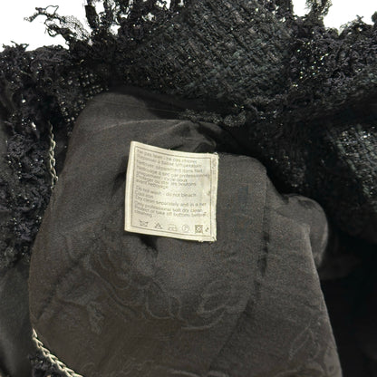 CHANEL BLACK TWEED JACKET [20002012]