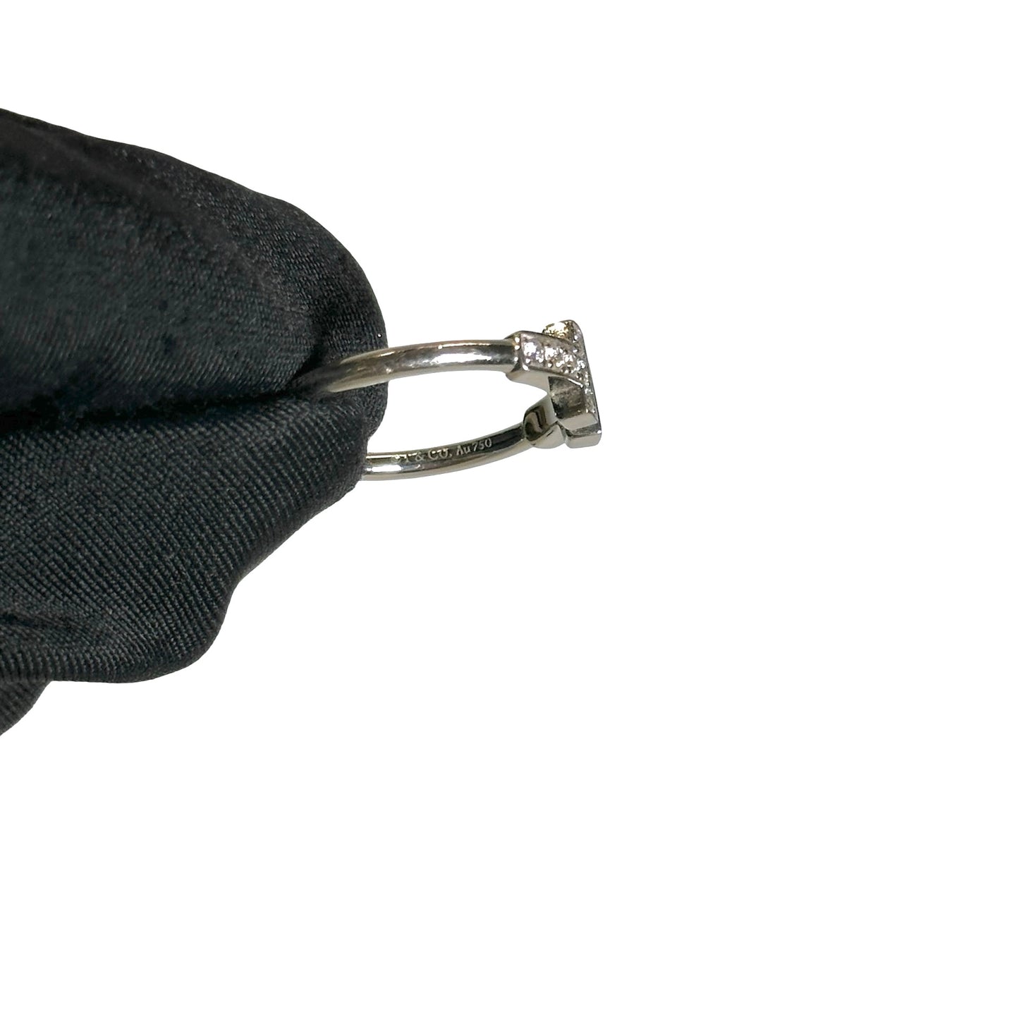 Used TIFFANY & CO. White Gold T - Wire Ring Silver