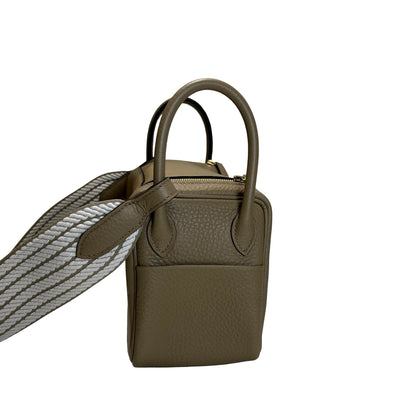 Brand New HERMES Clemence Lindy Handbag Etoupe