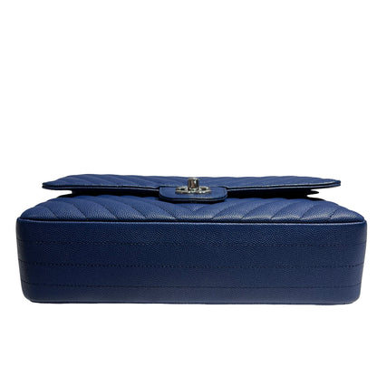 CHANEL CF25 V LINE CAVIAR BLUE [3000543]