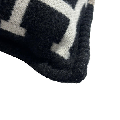 Used HERMES Avalon Cushion Accessories Black White