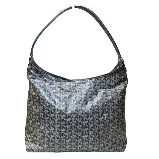 Used GOYARD Goyardine Canvas Rouette Hobo Bag Grey